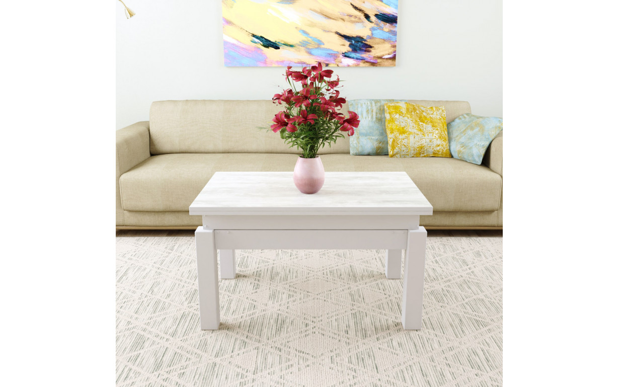 Стіл-трансформер B-Fly Білий діамант/Білі ноги - Фото