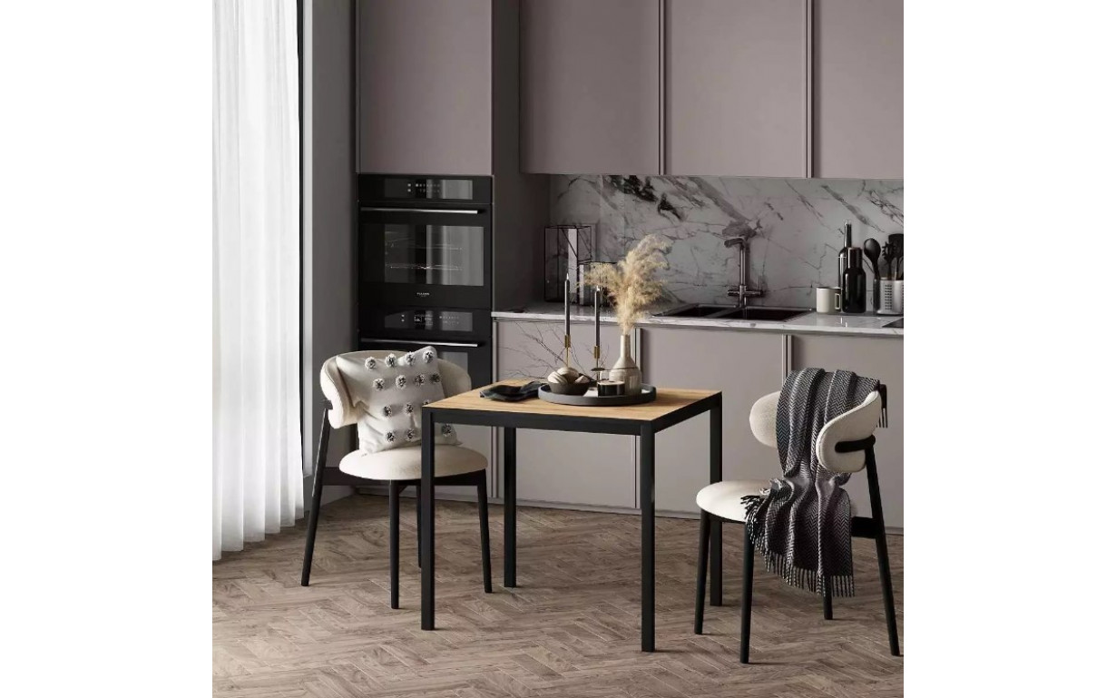 Стіл Brevity Loft Mini Дуб крафт золотий/Чорні ноги - Фото