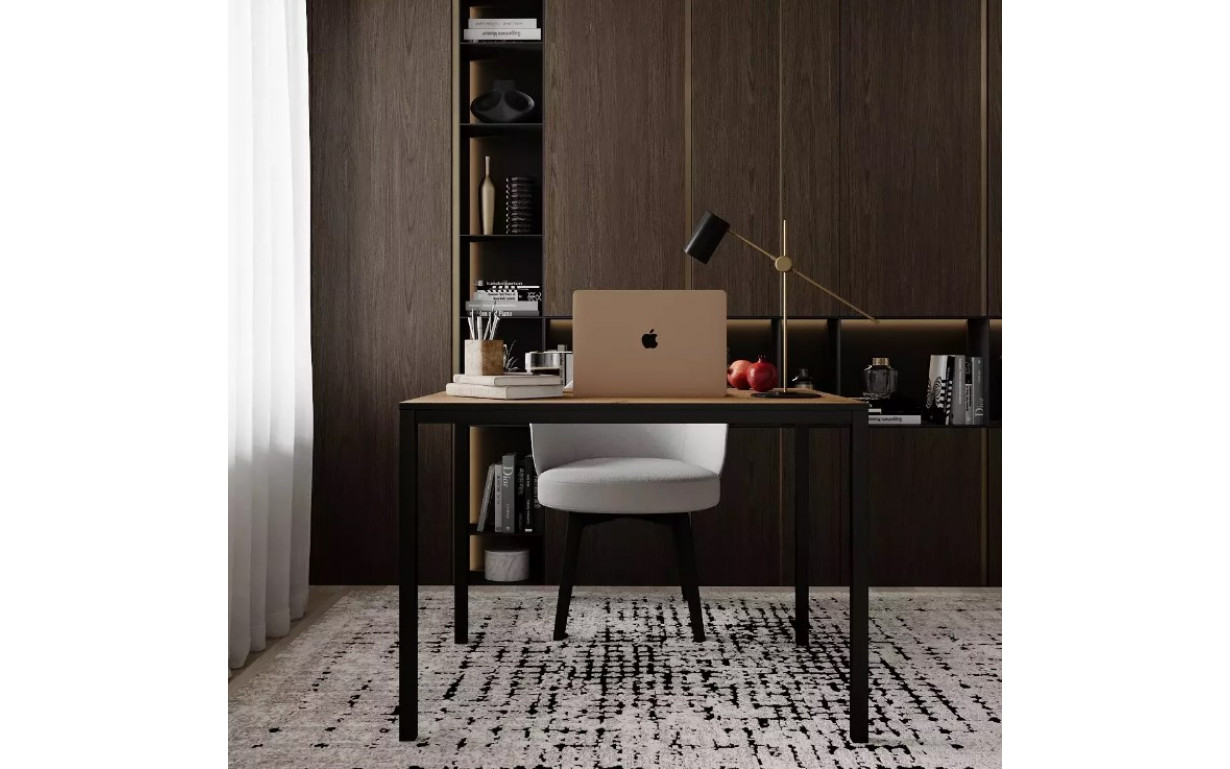 Стол Brevity Loft Mid Дуб крафт золотой/Черные ноги - Фото_1