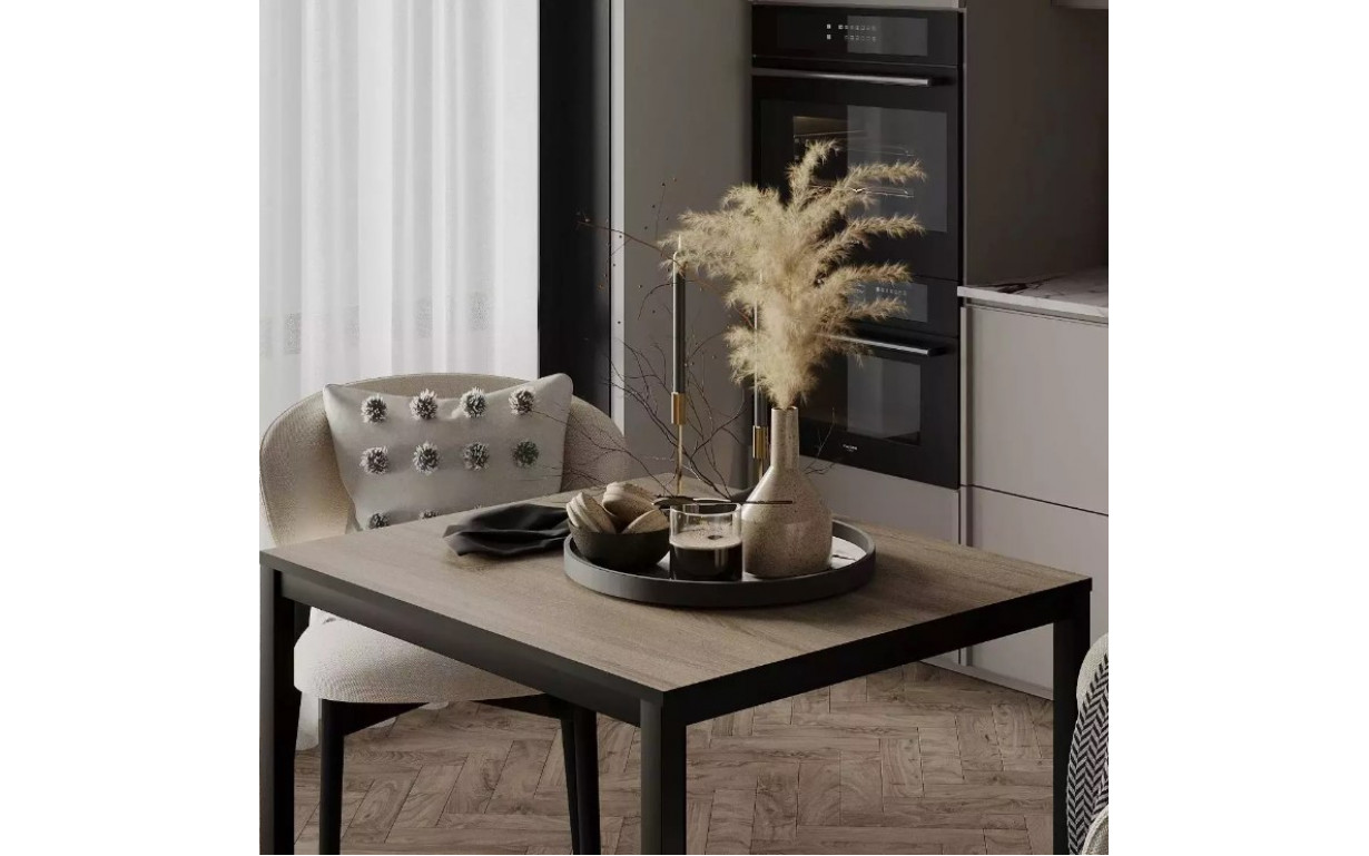 Стіл Brevity Loft Mini Дуб вінтаж оксид/Чорні ноги - Фото_1