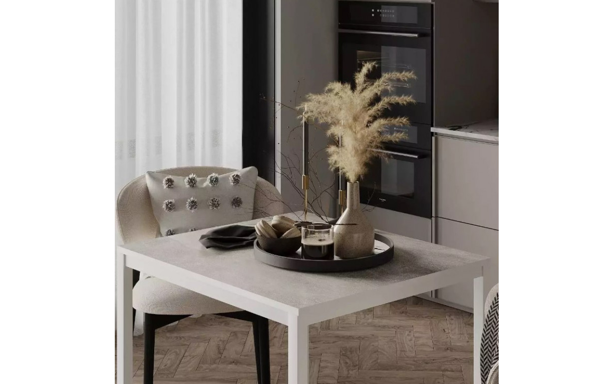 Стол Brevity Loft Mini Ателье светлый/Белые ноги - Фото_1