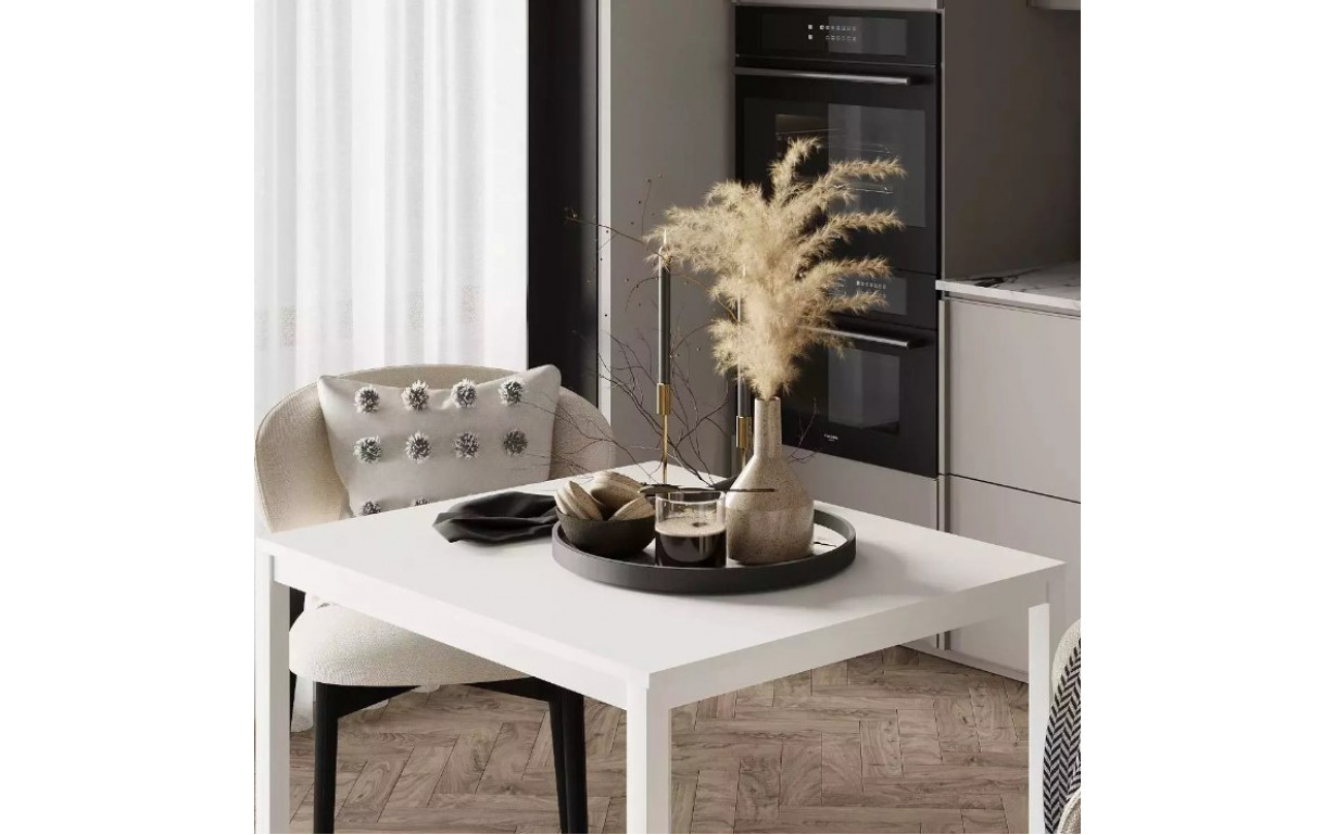 Стол Brevity Loft Mini Белый бриллиант/Белые ноги - Фото_1