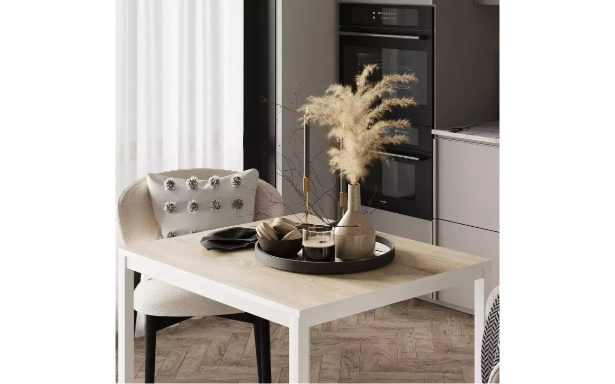 Стол Brevity Loft Mini Дуб сонома/Белые ноги - Фото_1