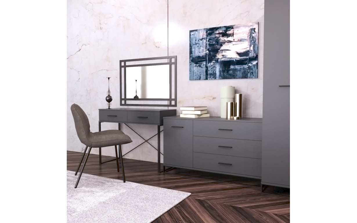 Туалетний стіл Ascet graphite - Фото