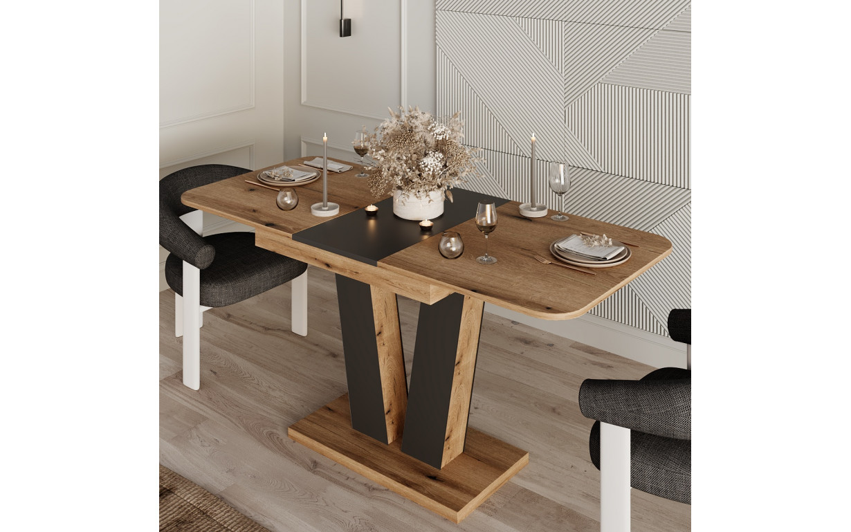 Стол-трансформер Vendi Дуб Эвок/ Графит серый - Фото