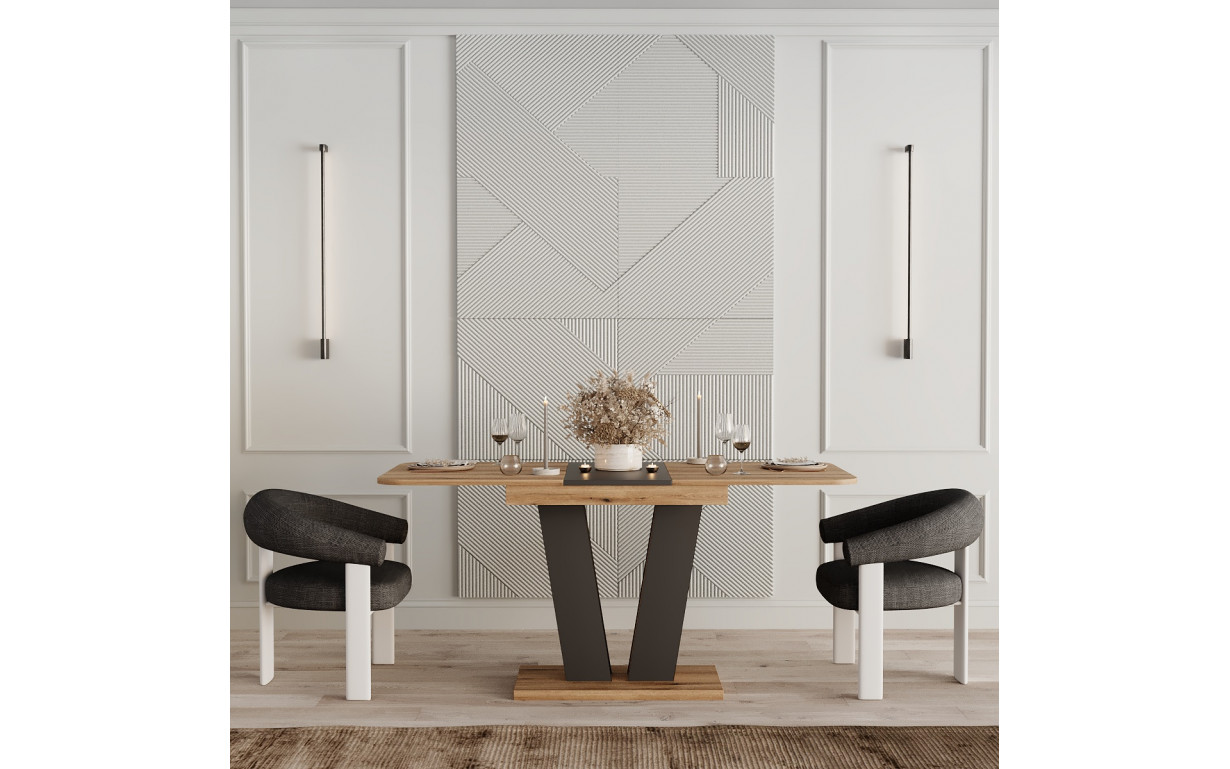 Стол-трансформер Vendi Дуб Эвок/ Графит серый - Фото_1