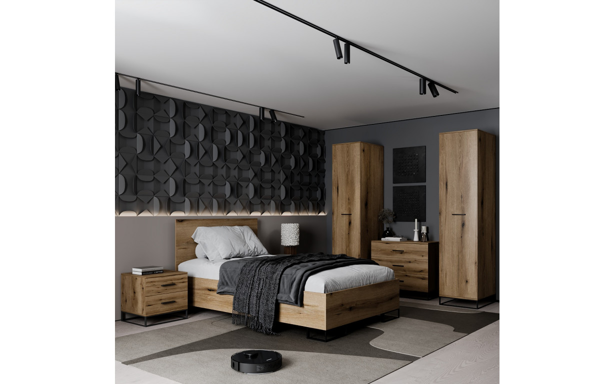 Кровать Ascet Дуб Эвок 120*200 - Фото