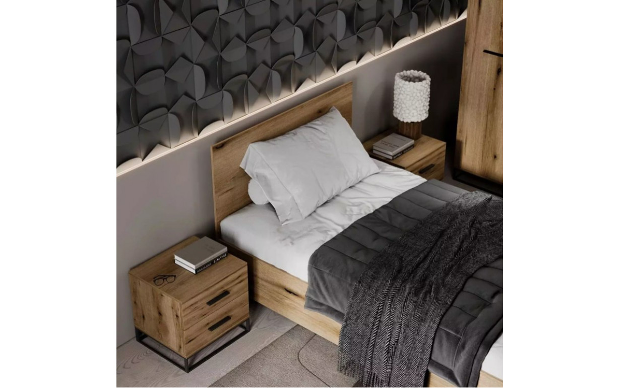 Кровать Ascet Дуб Эвок 120*200 - Фото_1