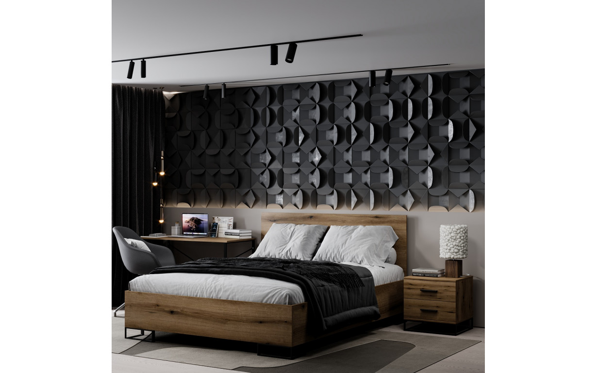 Кровать Ascet Дуб Эвок 160*200 - Фото