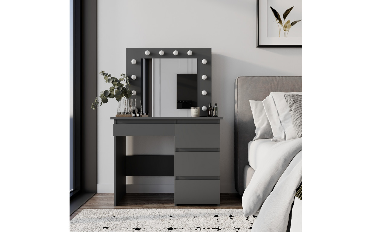  Стіл туалетний Beauty Графіт сірий - Фото