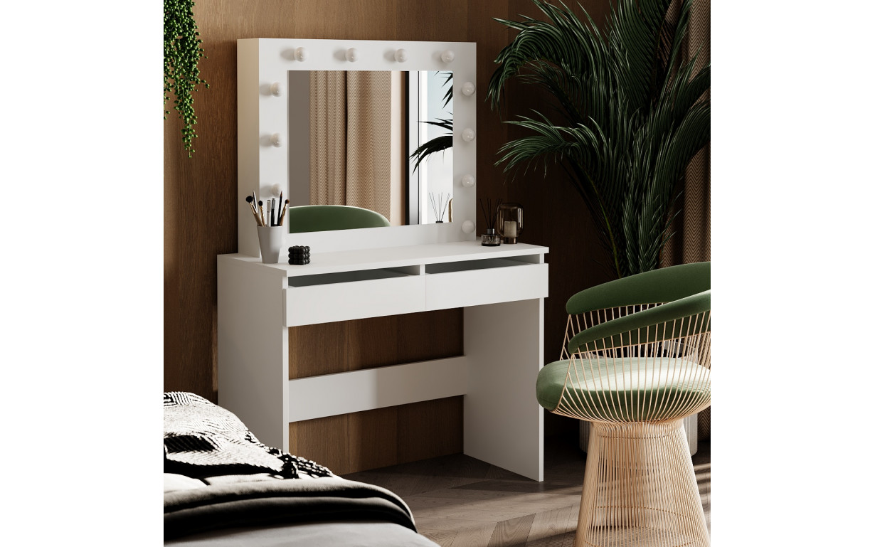 Стол туалетный Malta Белый бриллиант - Фото