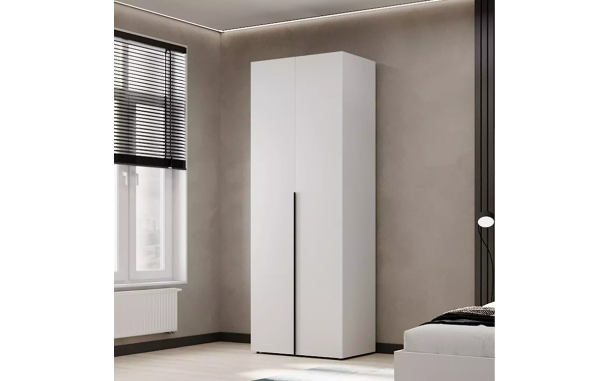 Шкаф распашной №1 Light  Белый бриллиант - Фото