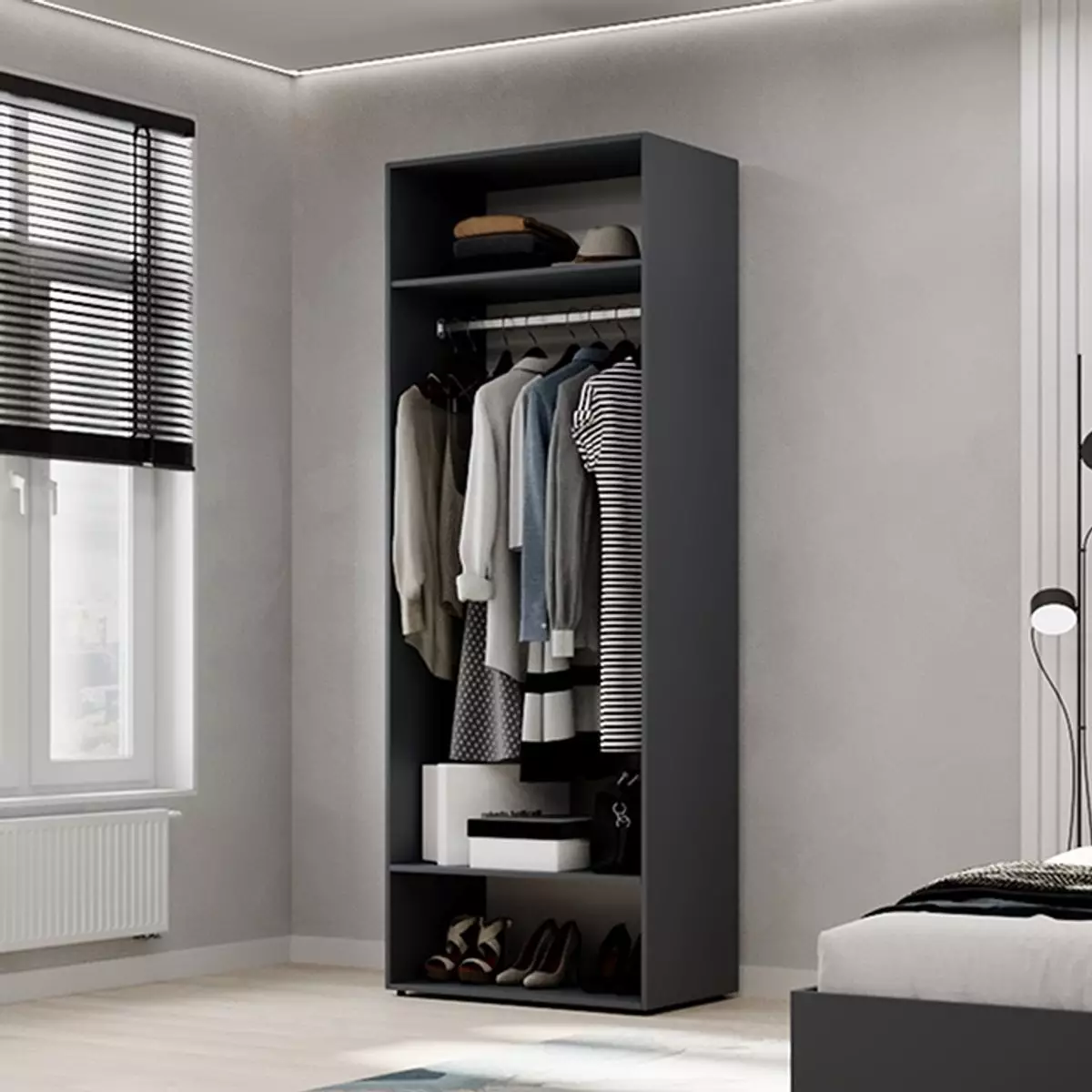 Шафа розпашна №1 Light Графіт - Фото_1