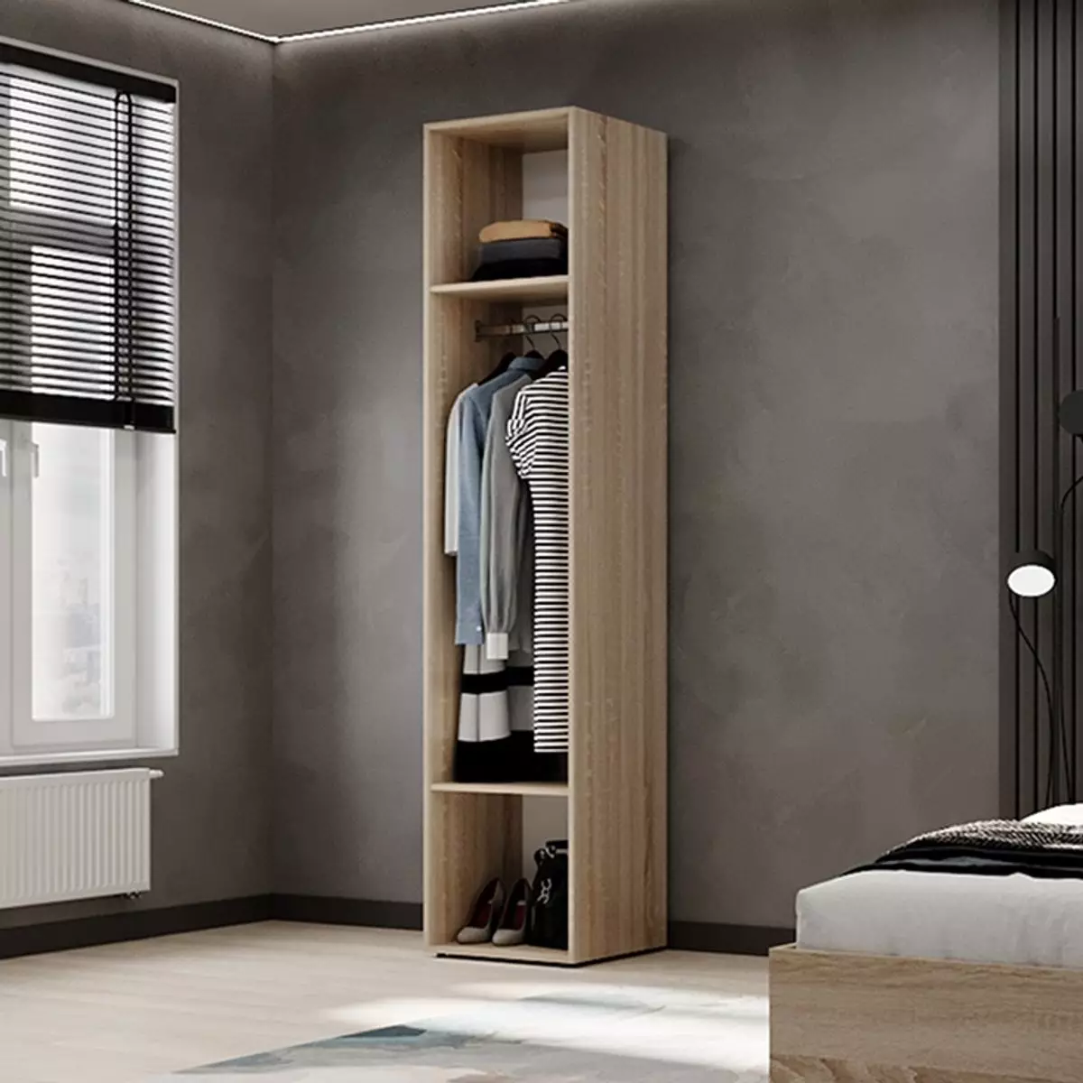 Пенал закрытый №2 Light Дуб сонома - Фото_1