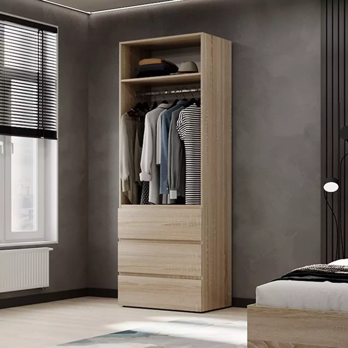 Шкаф распашной №2 Light Дуб сонома - Фото_1