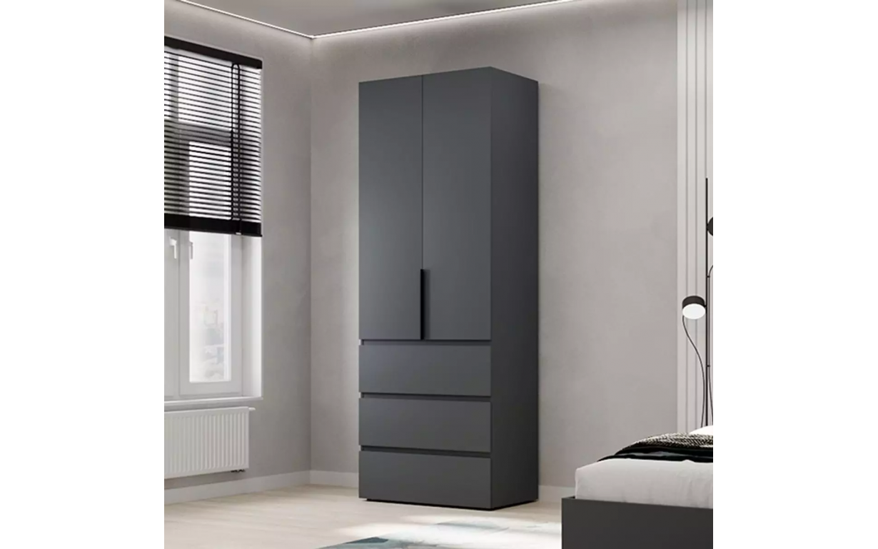 Шкаф распашной №2 Light Графит - Фото