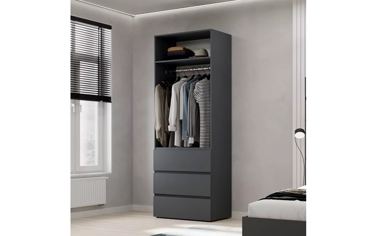 Шкаф распашной №2 Light Графит - Фото_1