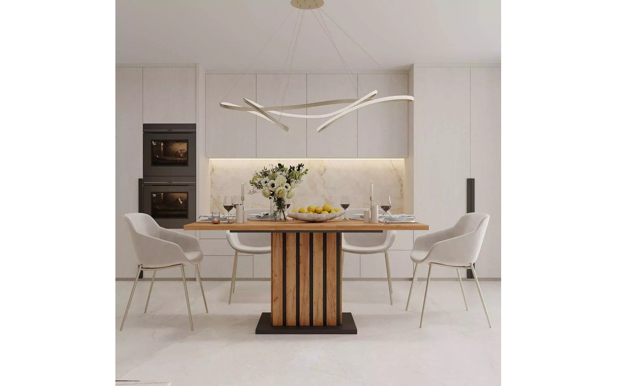 Стол-трансформер Oxford Дуб крафт золотой/Графит серый - Фото