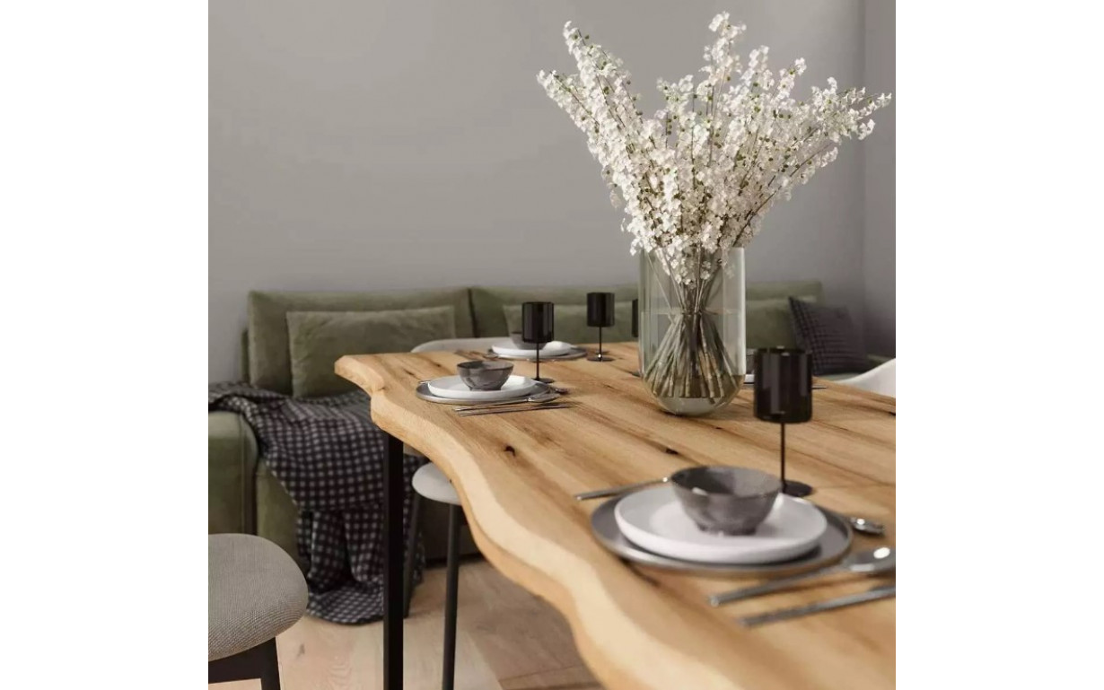 Стол обеденный Forest  Дуб Артизан МДФ/Черный - Фото_2