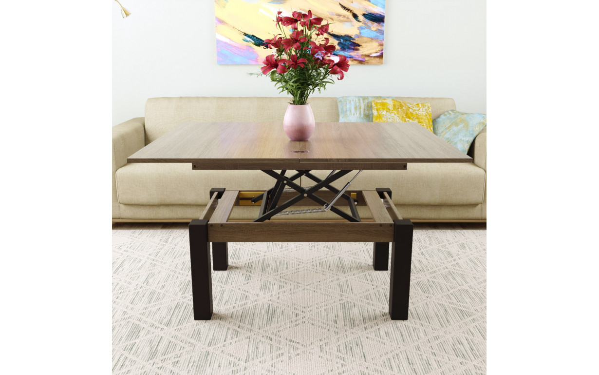 Стол-трансформер B-Fly Дуб винтаж оксид/Венге ноги - Фото_1