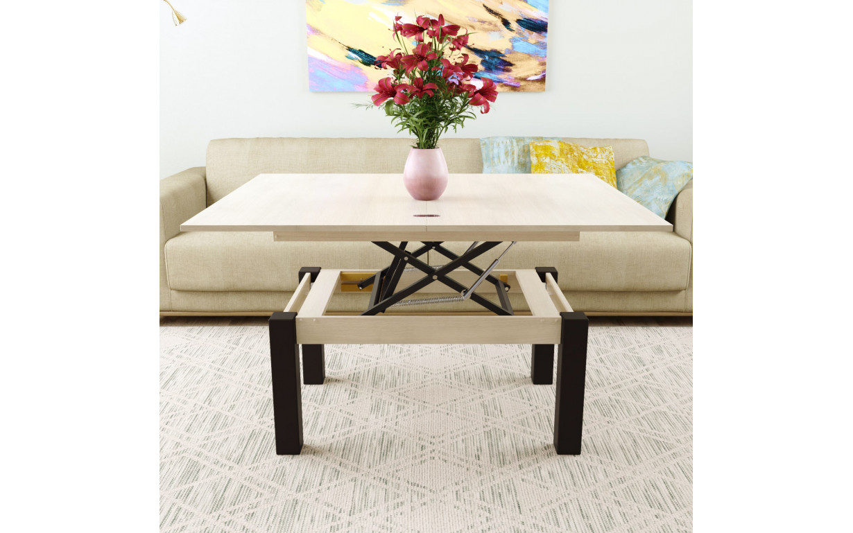 Стіл-трансформер B-Fly Гікорі Рокфорд Світлий/Венге ноги - Фото_1