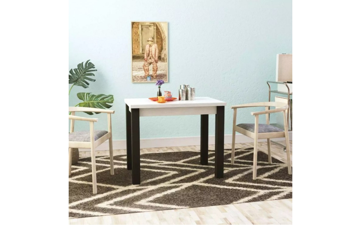 Стол-трансформер Dinner Гикори Рокфорд Светлый/Венге ноги - Фото_1