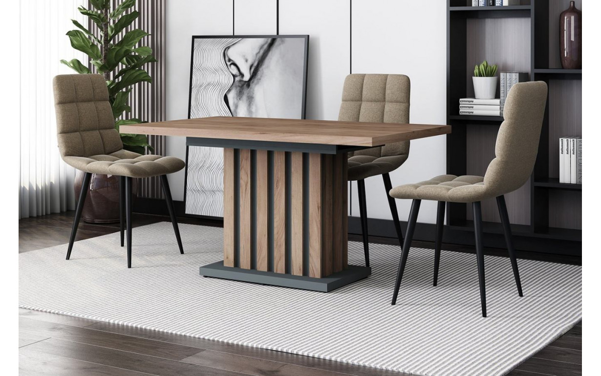 Стол-трансформер Oxford Дуб крафт золотой/Графит серый - Фото_7