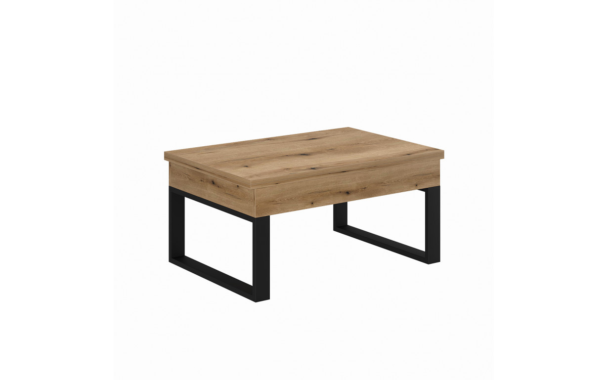 Стол-трансформер S-Fly Дуб эвок прибрежный/Черный - Фото_1