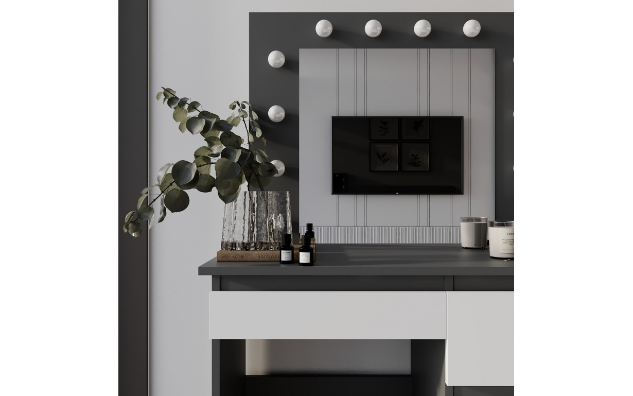 Стіл туалетний Beauty Графіт/Білий діамант - Фото_2