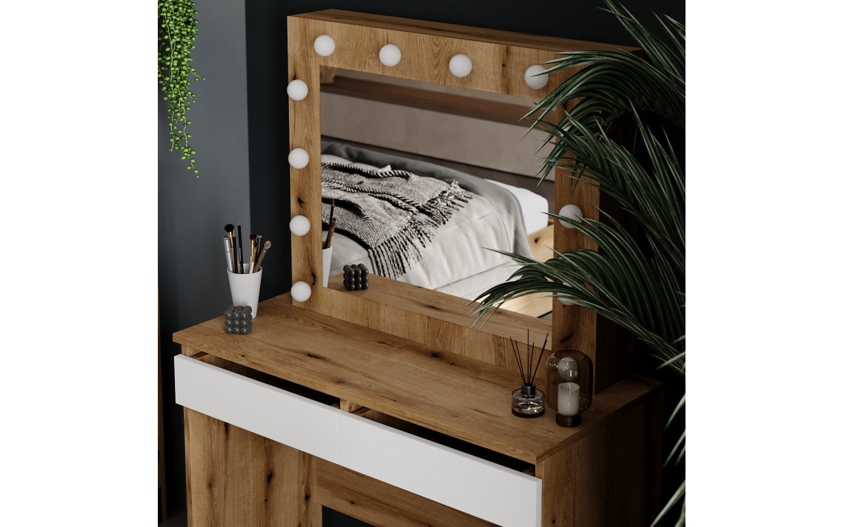 Стіл туалетний Malta Дуб евок/Білий діамант - Фото_2