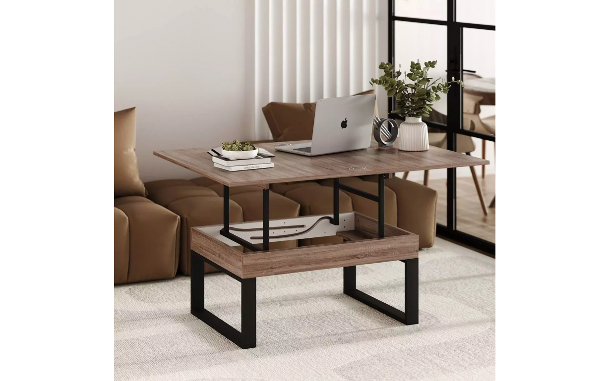 Стол-трансформер S-Fly Дуб винтаж оксид/Черный - Фото