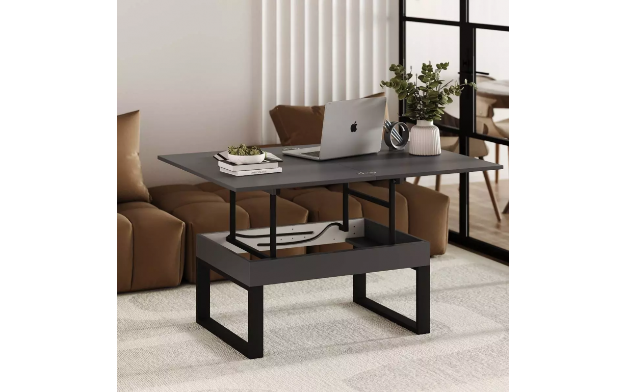 Стол-трансформер S-Fly Графит серый/Черный - Фото