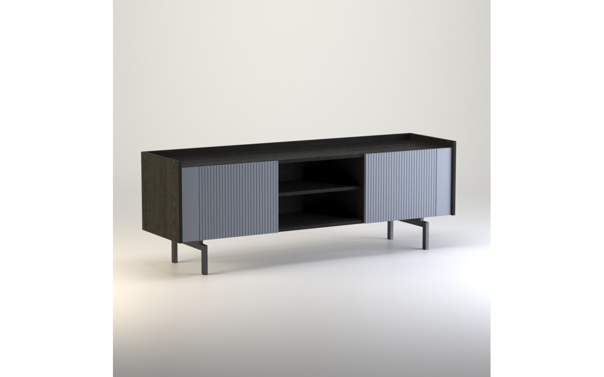 ТВ тумба 3D TV-01 каштан арвадона/сірий софттач - Фото_1