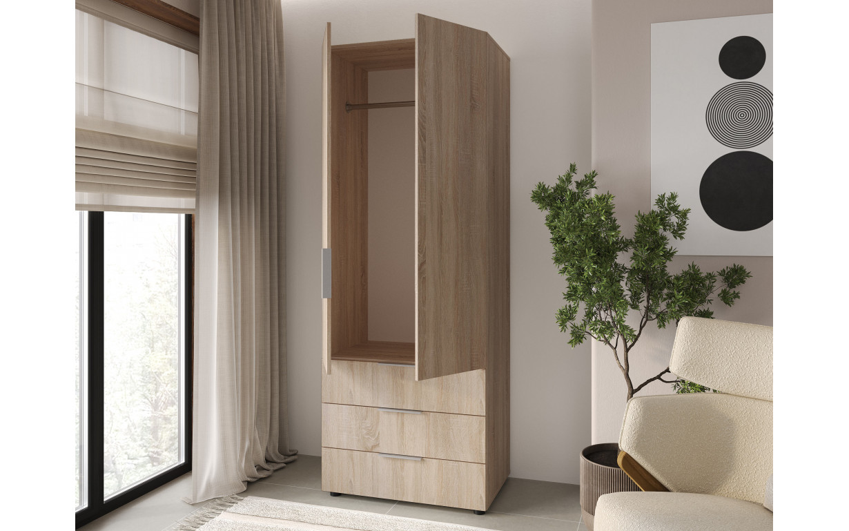 Шкаф Версаль 2Д 3Ш Дуб Сонома - Фото_1