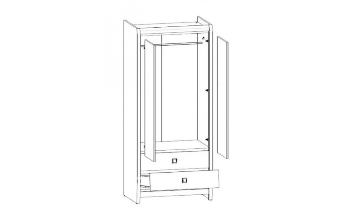 Шафа Коен МДФ SZF2D2S - Фото_1