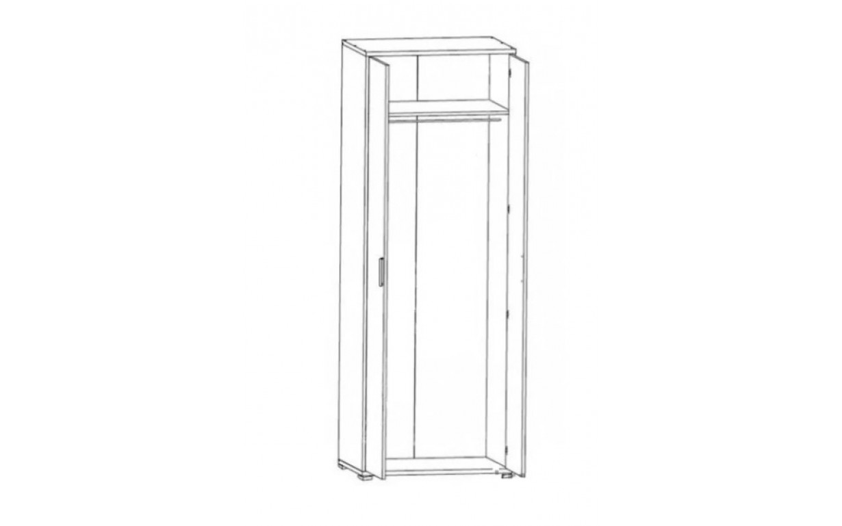 Шкаф платяной Офис лайн SZF 2D/79/220 - Фото_1