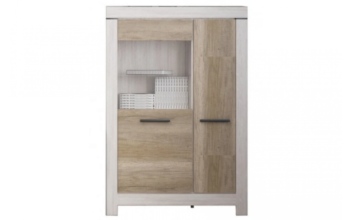 Витрина Белен REG1D1W Сосна каньон/Дуб корабельный - Фото