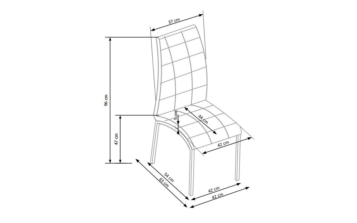 Стул K186 grey/white - Фото_1