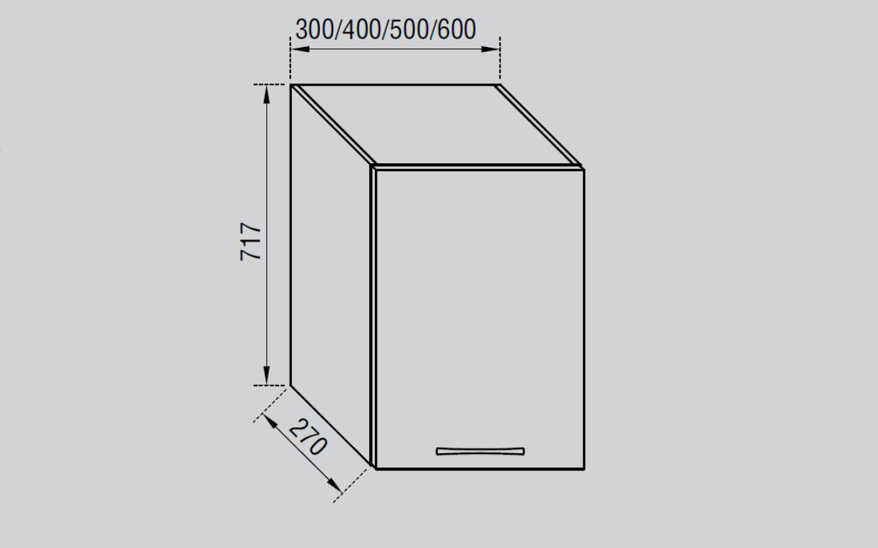 Кухонная секция Адель нижняя Н60 - Фото