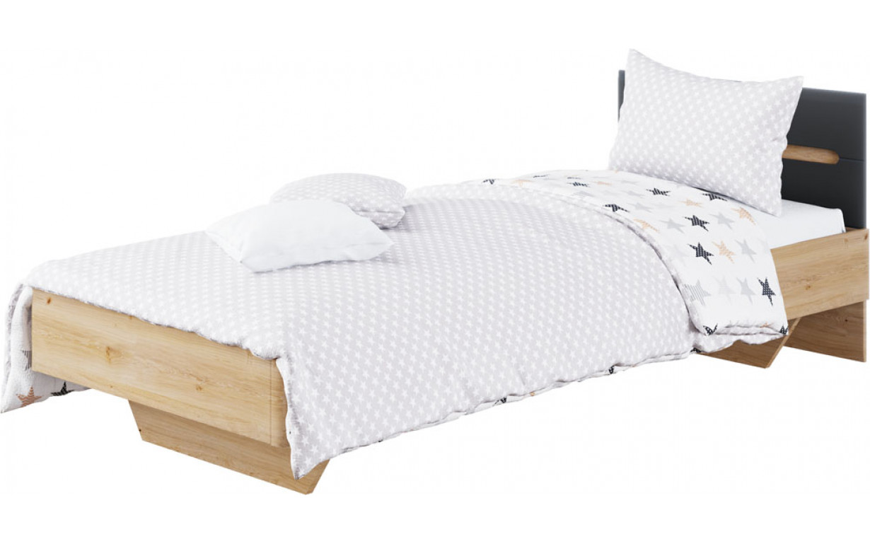 Кровать Бьянко Дуб артизан/Графит - Фото