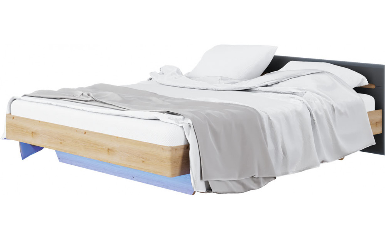 Кровать Бьянко Дуб артизан/Графит - Фото