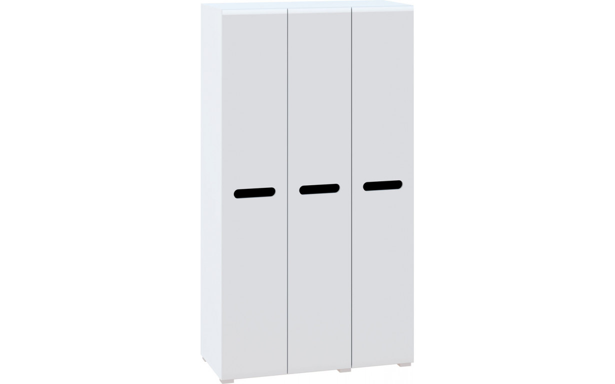 Шкаф 3Д (1200) Бьянко Белый/Черный - Фото