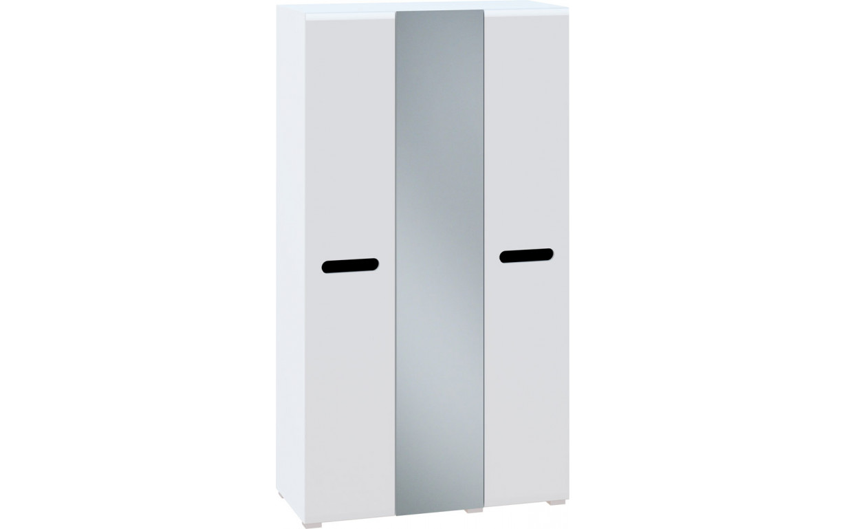 Шкаф 3ДЗ (1200) Бьянко Белый/Черный - Фото