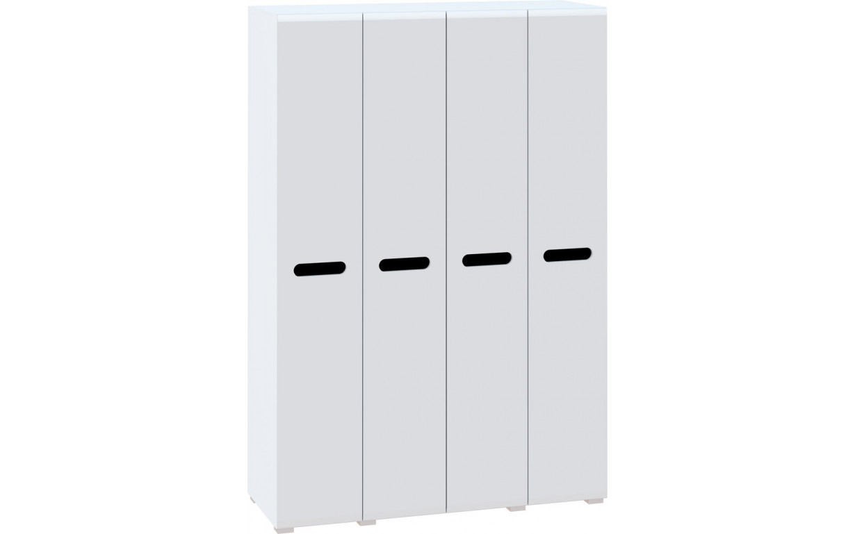 Шкаф 4Д (1500) Бьянко Белый/Черный - Фото