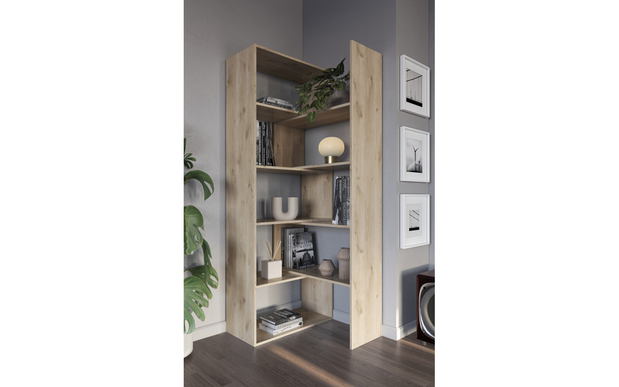 Стеллаж Пиксель 1 (дуб белый) - Фото