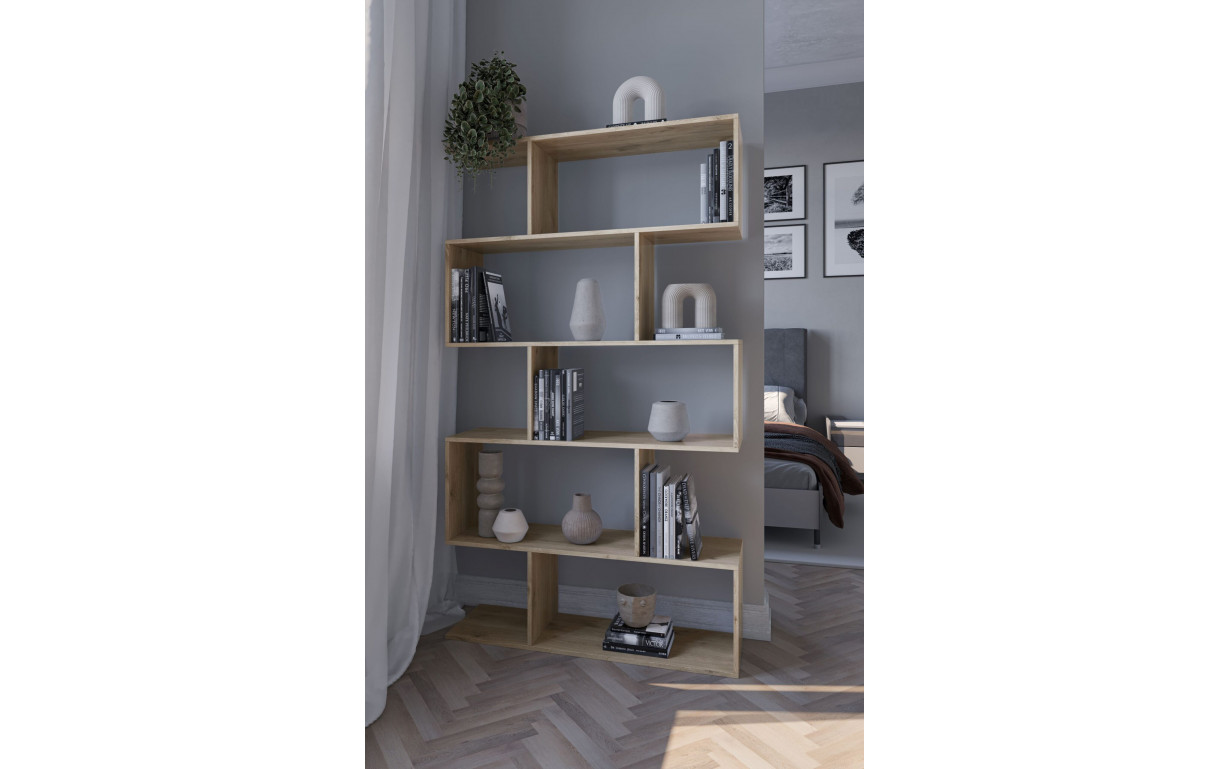 Стеллаж Пиксель 2 (дуб белый) - Фото