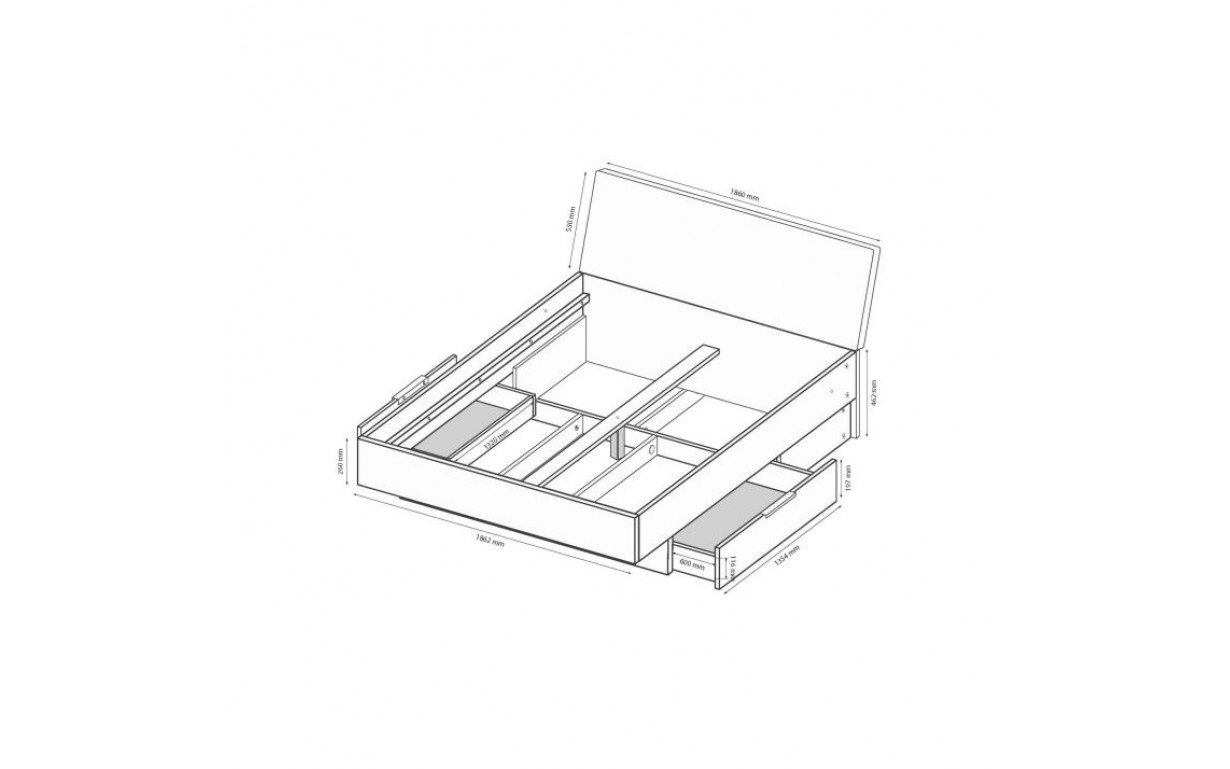 Ліжко Лінц з шухлядами - Фото_1