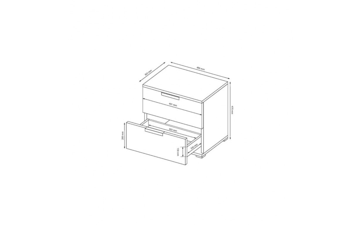 Тумба Асти 2 ящ. - Фото_1