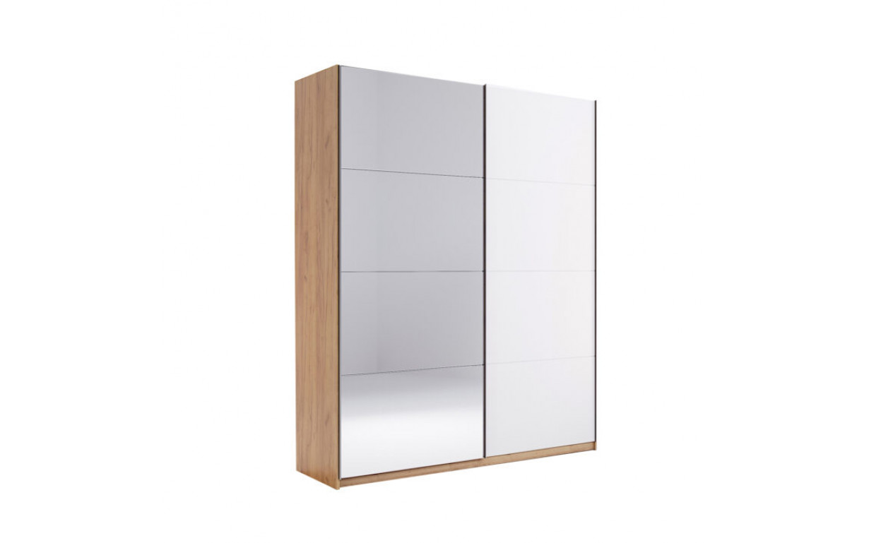 Шкаф-купе Асти (глянец белый/зеркало) - Фото