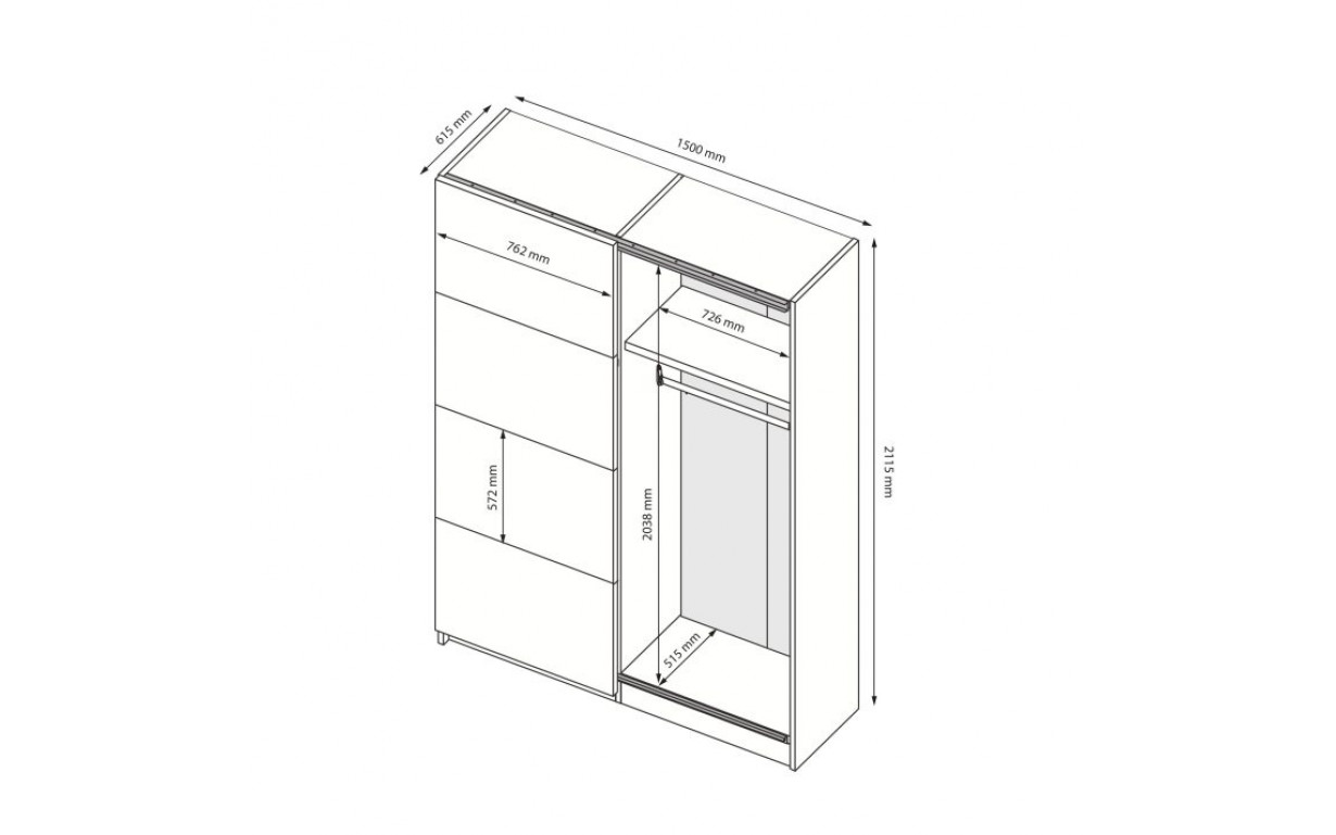 Шкаф-купе Фемели (Глянец/Зеркало) - Фото_3